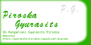 piroska gyurasits business card